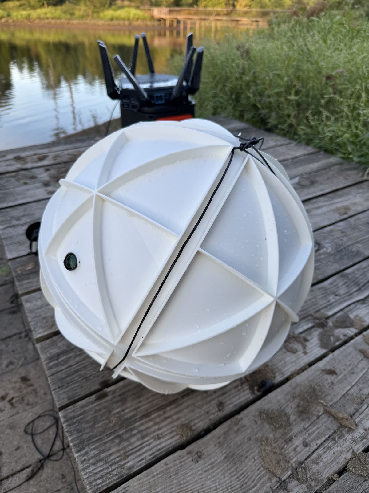 Close shot of MARBLE's shell and passive fins
